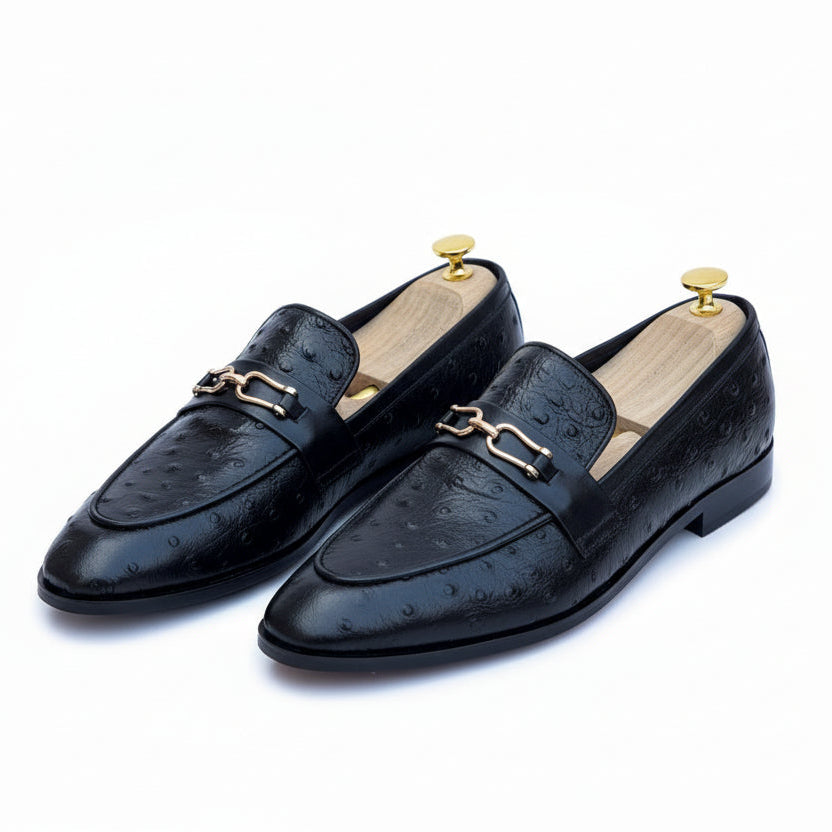 Men Leather Black Shoes